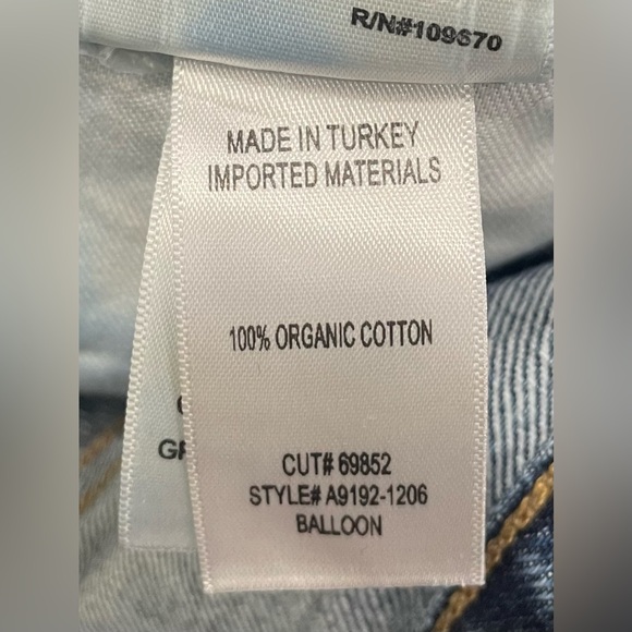 AGOLDE Balloon Wide Leg Jeans in Control Size 26 - Picture 5 of 11